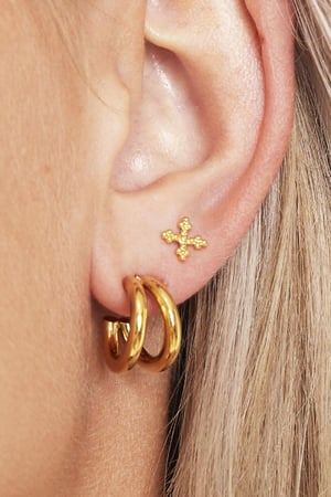 Pendientes Circled Plata Acero inoxidable h5 Imagen2